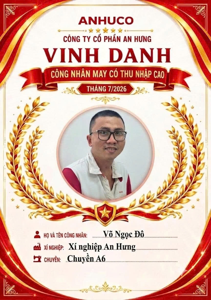 VINH DANH NHỮNG "CHIẾN BINH" XUẤT SẮC THÁNG 07/2026:  GIỌT MỒ HÔI ĐỔ – BÙNG NỔ THU NHẬP ĐỈNH CAO!