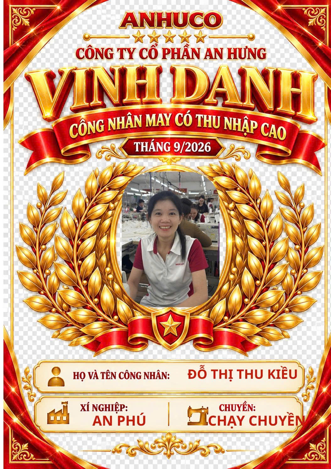 ANHUCO: BẢNG VÀNG VINH DANH THÁNG 9/2026 KHI CỐ GẮNG TRỞ THÀNH THÓI QUEN – THU NHẬP CAO TRỞ THÀNH TẤT YẾU